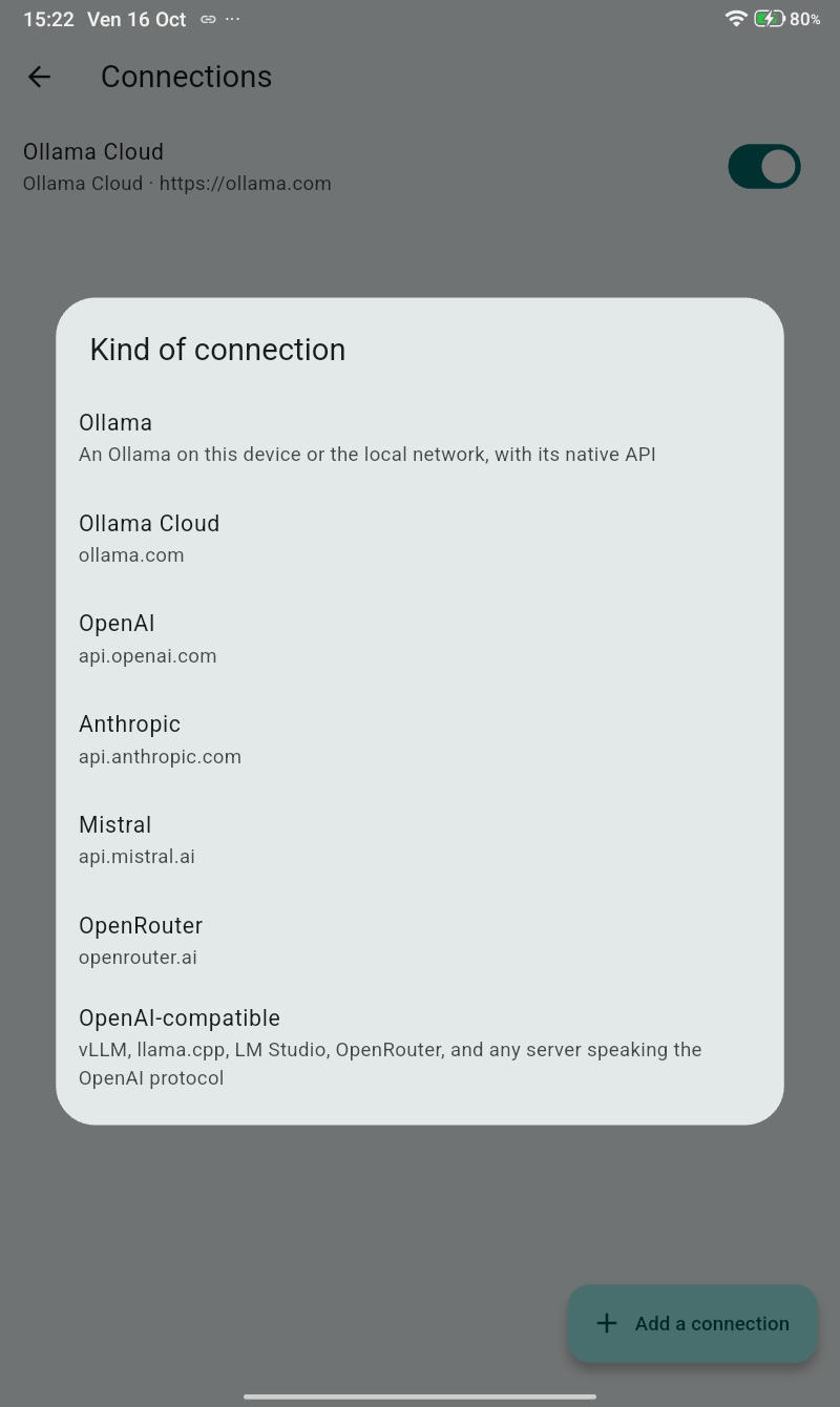 new connection